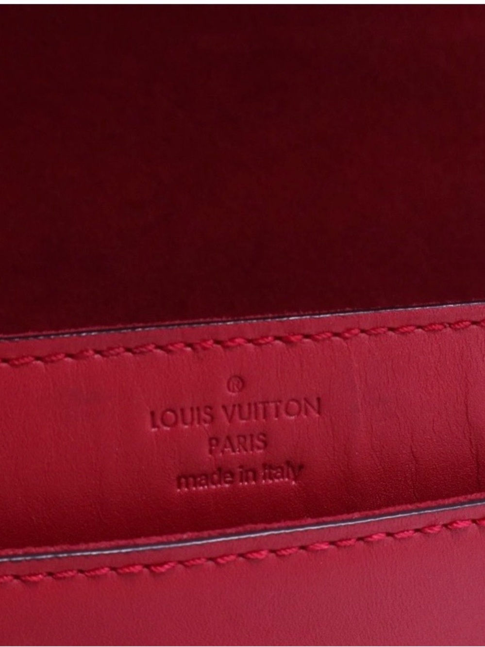 Louis Vuitton Hot Pink Leather Clutch with Gold LV Logo - Picture 7 of 10